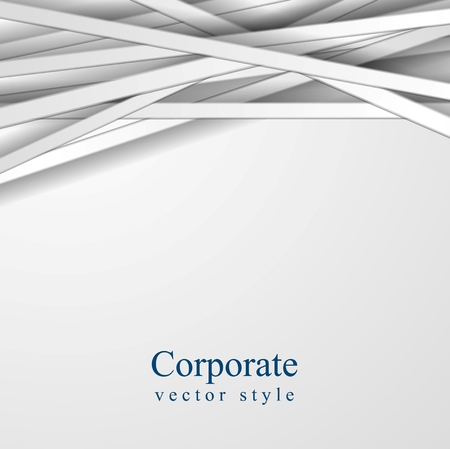 Abstract grey tech background with stripes. Vector light color illustrationのイラスト素材