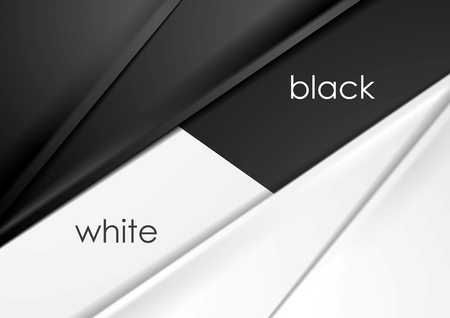 Smooth silk abstract black and white corporate background. Vector graphic designのイラスト素材