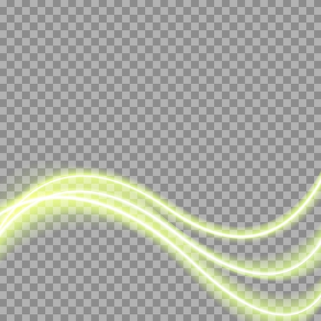 Abstract green transparent waves background. Green glow light sparkling effect vector designのイラスト素材