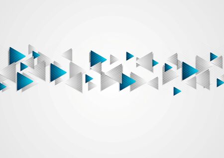 Hi-tech blue grey corporate vector background with trianglesのイラスト素材