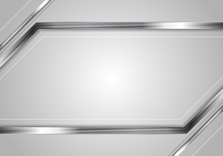 Concept tech metallic abstract striped background. Silver metal stripes on grey backdrop. Hi-tech metallic illustrationのイラスト素材