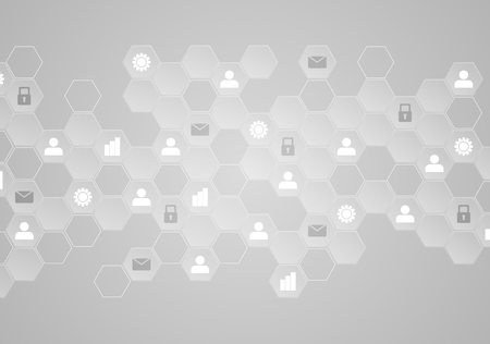 Light grey tech communication abstract background. Vector designのイラスト素材
