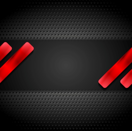 Abstract dark contrast corporate red black background. Vector perforated illustrationのイラスト素材
