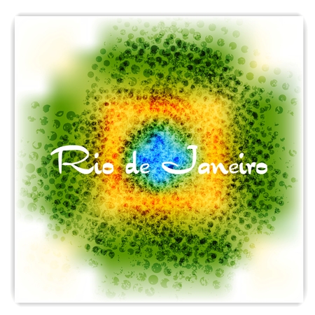 Brazil flag colors grunge abstract background. Vector graphic designのイラスト素材