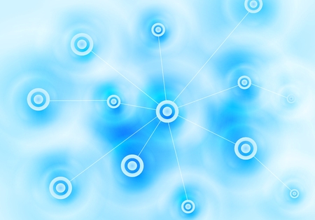 Abstract blue tech communication design. Vector bright technology backgroundのイラスト素材