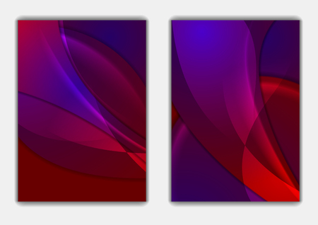Soft shiny abstract waves flyer background. Vector design templateのイラスト素材