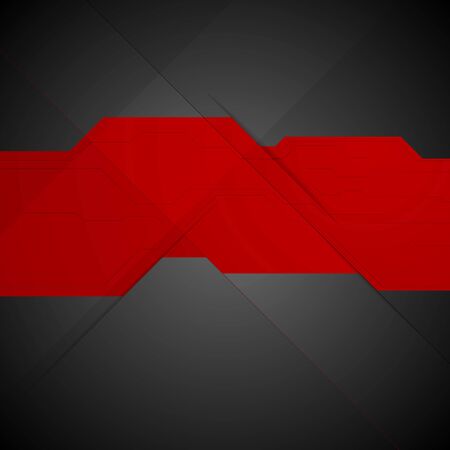 Red black contrast tech minimal design. Vector backgroundのイラスト素材