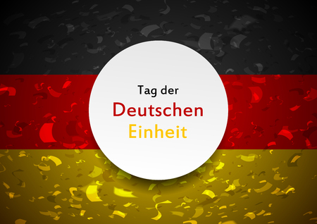Day of German unity abstract design. Tag der deutschen Einheit. Vector graphic backgroundのイラスト素材