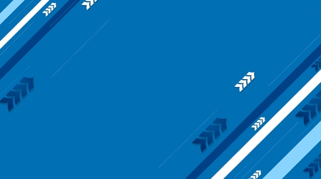 Blue tech minimal background with diagonal stripes and arrows. Vector designのイラスト素材