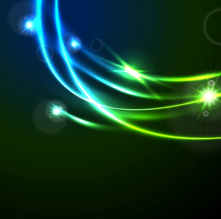Glow flash neon waves shiny template design. Vector background illustrationのイラスト素材
