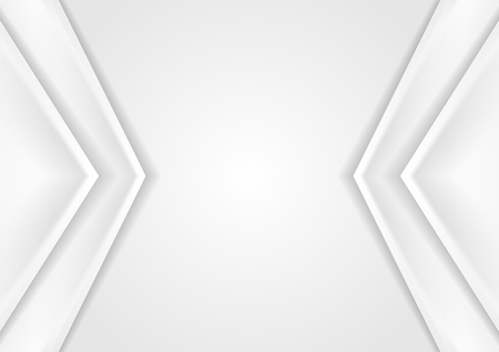 Grey tech abstract background with arrows. Geometric corporate vector designのイラスト素材