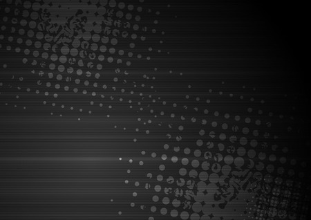 Black grunge abstract background with halftone and stripes. Vector designのイラスト素材