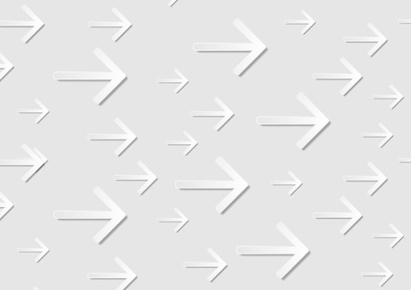 Grey abstract tech paper arrows background. Vector light grey modern designのイラスト素材