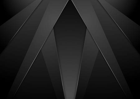Black abstract concept material tech background. Vector corporate geometric designのイラスト素材