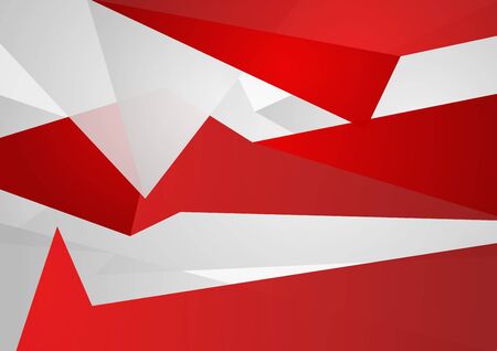 Red and grey abstract tech polygonal background. Vector design brochureのイラスト素材