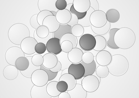 Abstract grey circles retro background. Vector graphic designのイラスト素材