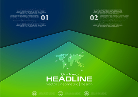 Green and blue corporate abstract brochure design. Vector backgroundのイラスト素材