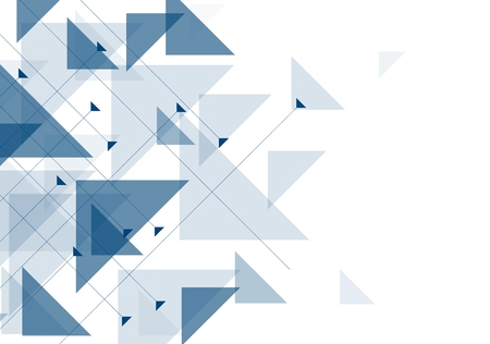 Blue triangles abstract geometric design.のイラスト素材