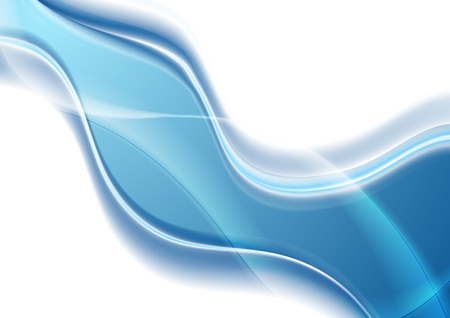 Abstract blue and white wavy background. Vector illustrationのイラスト素材
