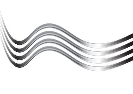 Silver metal waves abstract background. Vector design illustrationのイラスト素材
