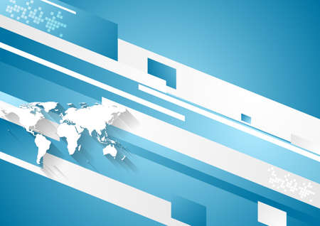 Digital technology geometric corporate blue background. Vector abstract graphic designのイラスト素材