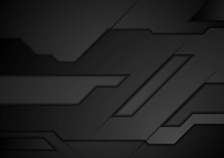 Black technology concept abstract background. Vector corporate designのイラスト素材