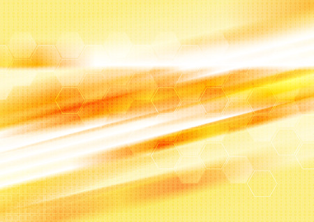 Bright orange tech geometric background. Vector designのイラスト素材