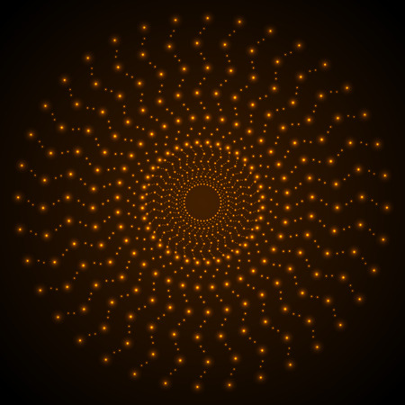 Dark orange glowing dots pattern.のイラスト素材