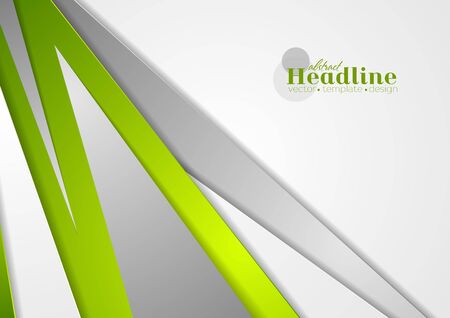 Abstract green and grey stripes tech corporate background.のイラスト素材