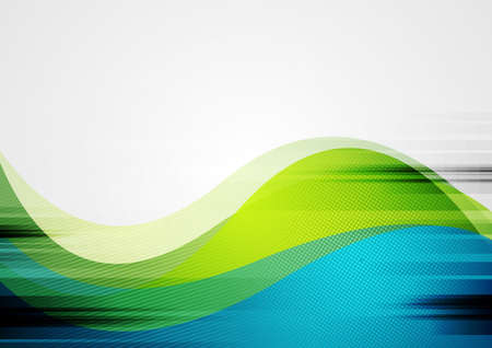 Green and blue abstract grunge wavy background.のイラスト素材