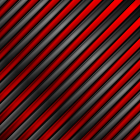 Contrast red and black glossy metallic stripes vector tech backgroundのイラスト素材