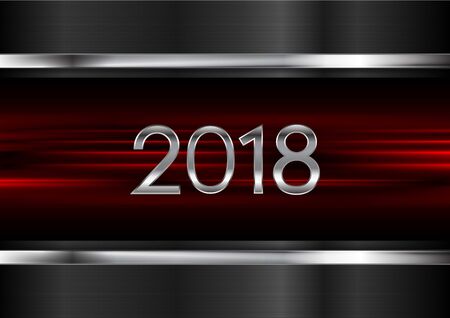 New Year 2018 abstract vector backgroundのイラスト素材