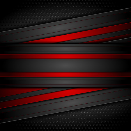 Dark red and black contrast tech designのイラスト素材