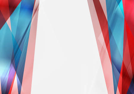 Red and blue contrast abstract glossy background. Vector designのイラスト素材