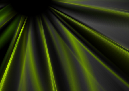 Dark grey and green glowing beams abstract background. Vector designのイラスト素材