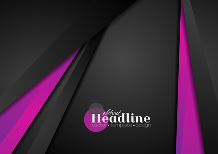 Abstract corporate purple and black tech background. Vector geometric graphic designのイラスト素材