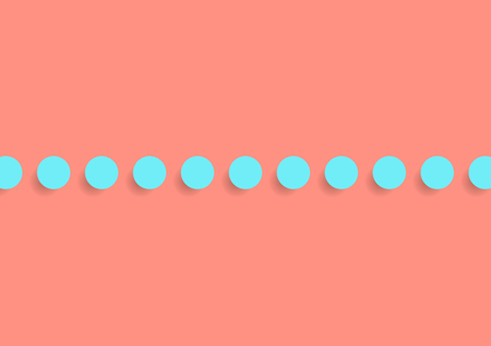 Turquoise and pink circles minimal abstract vector backgroundのイラスト素材
