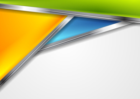 Colorful abstract hi-tech background with metallic stripes. Vector designのイラスト素材