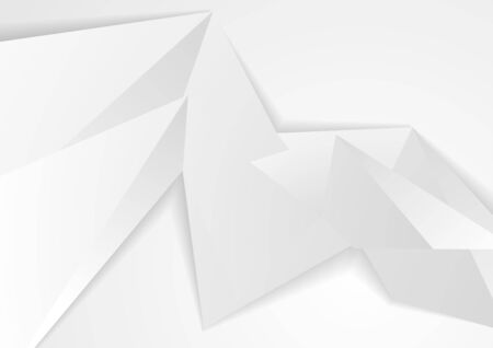 Grey paper origami tech polygonal abstract background. Vector graphic designのイラスト素材