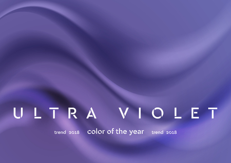 Ultra violet glowing shiny waves abstract background. Vector designのイラスト素材