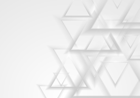 Grey abstract triangles geometric tech background. Vector designのイラスト素材