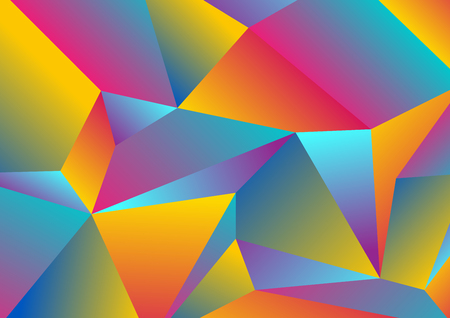 Colorful tech low poly splinters abstract background. Polygonal vector designのイラスト素材