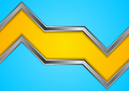 Vibrant abstract background with metallic stripes. Technology vector designのイラスト素材