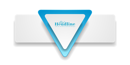 Abstract hi-tech grey and blue banner with triangle. Vector geometric designのイラスト素材