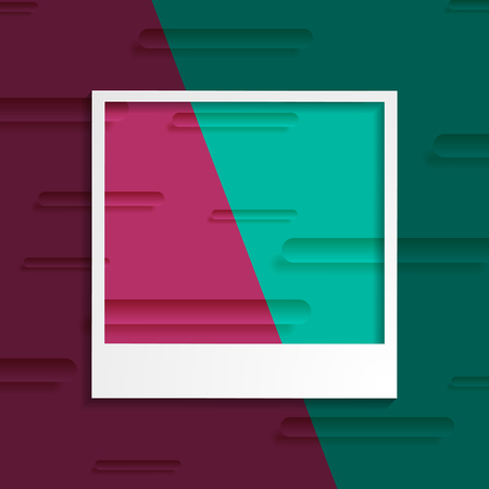 Tech multicolored abstract background with photo frame.