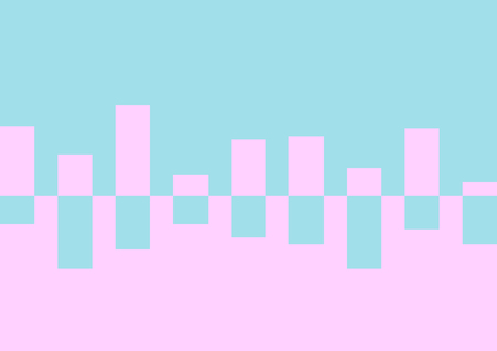 Bright pink blue abstract retro minimal geometric background. Vector concept design