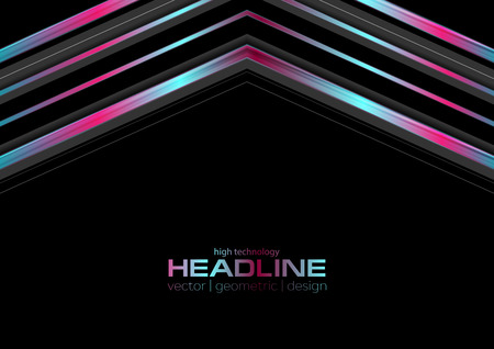 Abstract technology holographic metal arrows background. Vector designのイラスト素材
