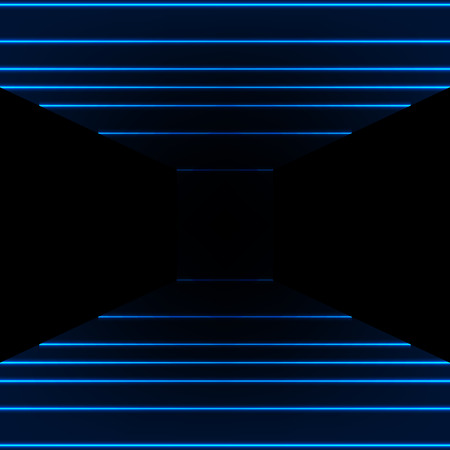Blue neon laser lines abstract tech background. Vector designのイラスト素材