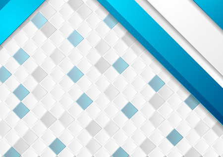 Blue and grey corporate background with squares mosaic. Vector graphic designのイラスト素材
