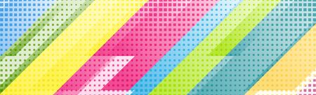 Colorful geometric tech abstract banner design.